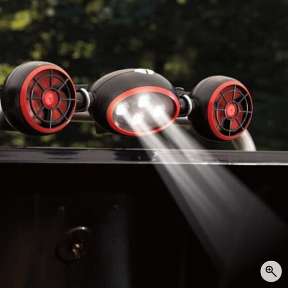 Sharper Image BBQ Grill Light & Fan Black & Red - Picture 3 of 6